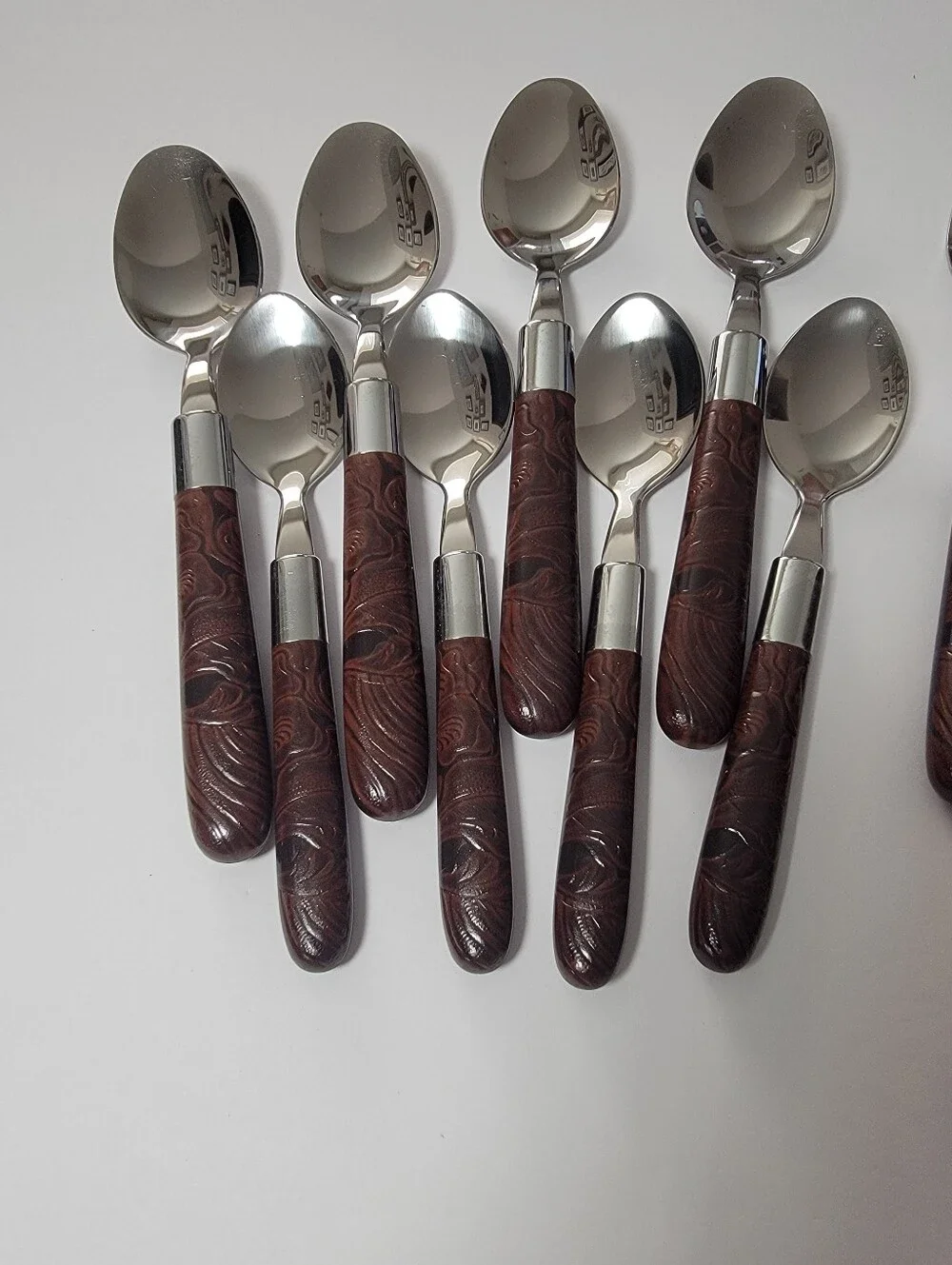 New Western Cowboy Tooled Leather Style 16pc Flatware Set